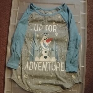 Disney Frozen Olaf Blue Long Sleeve Tee
